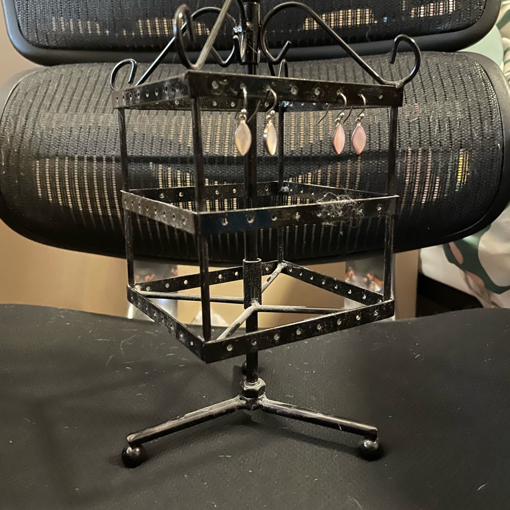 Black Jewelry Spinning Rack